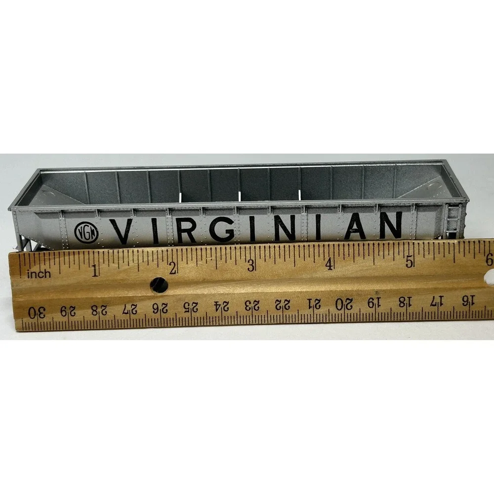 TYCO HO Virginian 4 Bay Hopper Car 344C Model Freight Train‎ Car With Box